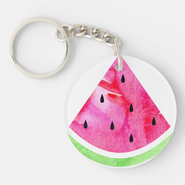 Wasserfarbe Wassermelone Schlüsselanhänger (Vorderseite)