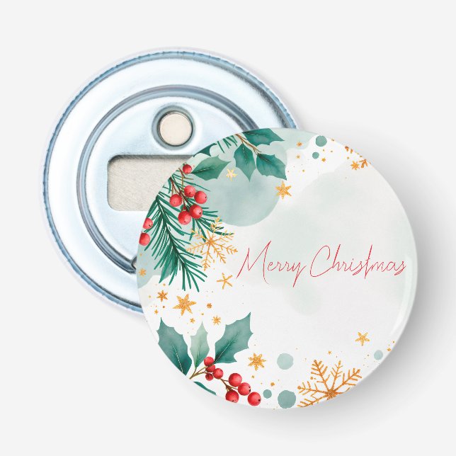 Wasserfarbe Weihnachts-Flaschenöffner - Elegant Flaschenöffner (Vorderseite)