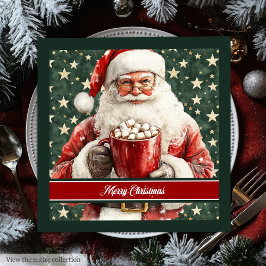 Wasserfarbe Weihnachtsmann Benutzerdefinierter Tex Serviette