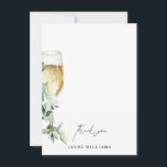 Wasserfarbe Wein Brautparty Danke Einladung<br><div class="desc">Aquarellfarben Ich danke Ihnen Karte. Brautparty. Wein.</div>