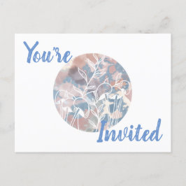 Wasserfarbe Weiße Wildblumen Einladungspostkarte