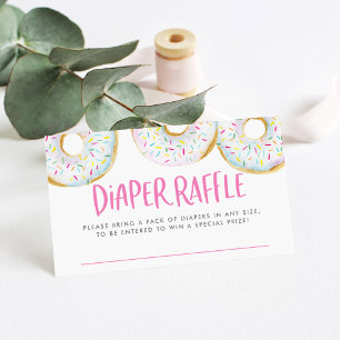 Wasserfarbe Weißer Sprinkle Donuts Windelrumpf Begleitkarte