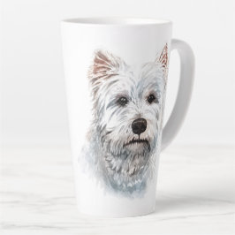 Wasserfarbe West Highland White Terrier Milchtasse