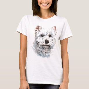 Wasserfarbe West Highland White Terrier T-Shirt