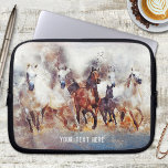Wasserfarbe Wilde Running Pferde Laptop-Sieb Laptopschutzhülle<br><div class="desc">Laptop-Skin mit einem Aquarellbild von Wildlaufpferden. Wunderschön für alle Tierfreunde,  und natürlich besonders für Pferdefreunde.</div>