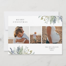 Wasserfarbe Winter Grüne Ferienwohnung Fossilienmu Feiertagskarte