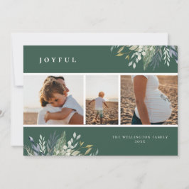 Wasserfarbe Winter Grüne Ferienwohnung Fossilienmu Feiertagskarte