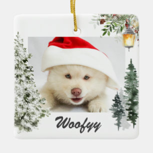 Wasserfarbe Winter Landschaft Weihnachten Foto Hau Keramikornament