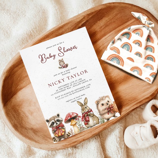 Wasserfarbe Winter Meadow Baby Dusche Einladung (Von Creator hochgeladen)