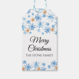 Wasserfarbe Winter Snowflake Frohe Weihnachten Geschenkanhänger