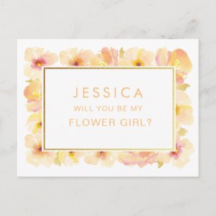 Wasserfarbe wird mein Blumenmädchen sein Postkarte