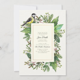 Wasserfarbe Woodsy. Einladung zur Graduationsparte