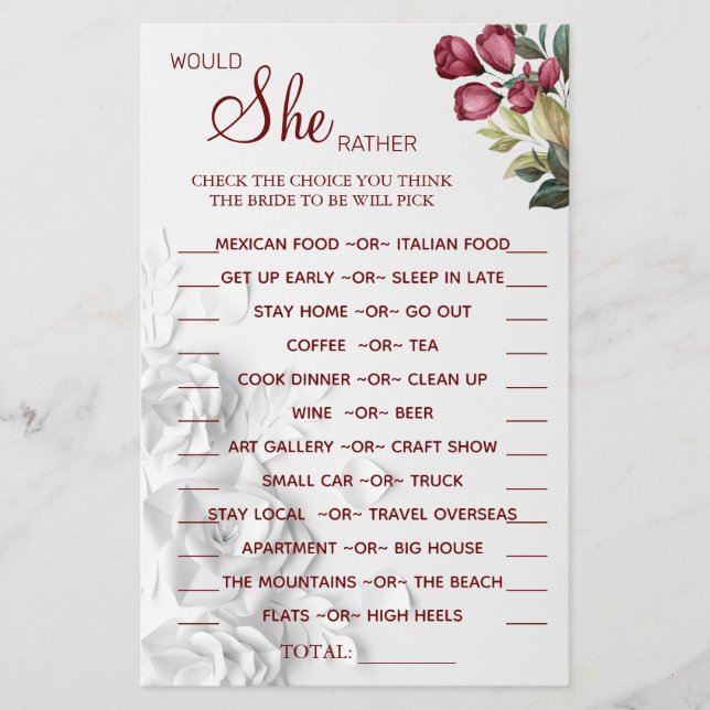 Wasserfarbe würde sie eher duschen Spielkarte Flyer (Vorne)