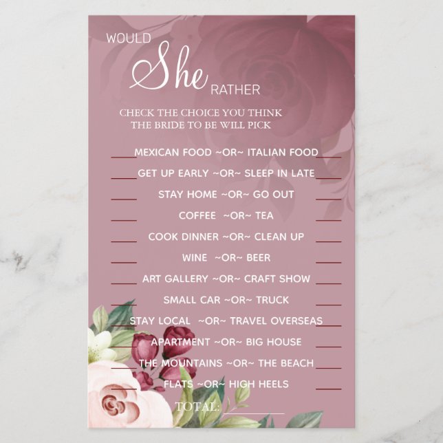 Wasserfarbe würde sie eher duschen Spielkarte Flyer (Vorne)