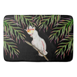 Wasserfarbe zeichnend Kakaduspapagei Badematte