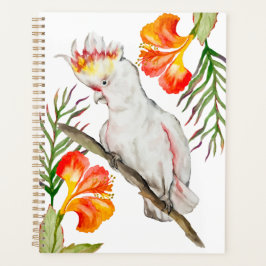 Wasserfarbe zeichnend Kakaduspapagei Planer
