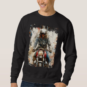 Wasserfarbe zeichnend MotoBikers Sweatshirt