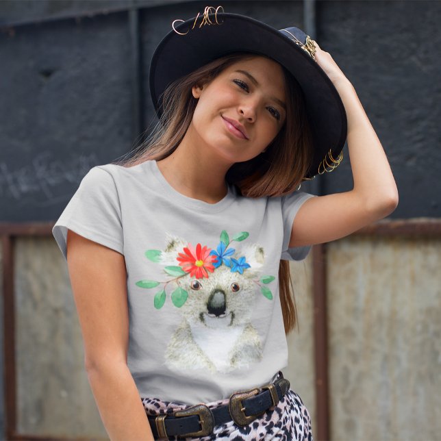 Wasserfarbe Zeichnend Niedlicher Koalagebär T-Shirt (Von Creator hochgeladen)