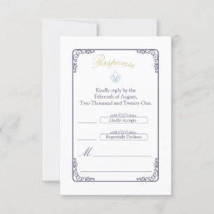 Wasserfarbe Ziel: New Orleans Reaktion RSVP Karte