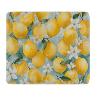 Wasserfarbe Zitrone/Obst Schneidebrett