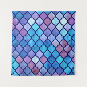 Wasserfarben Abstrakt geometrische arabische Flies Wandteppich