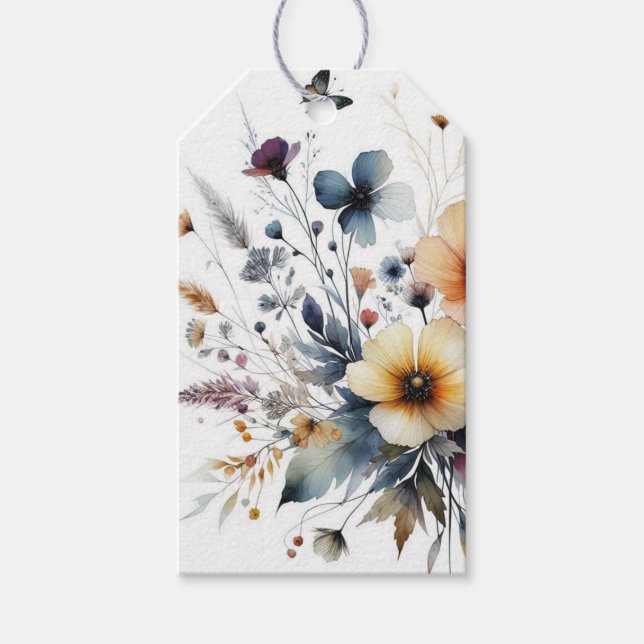 Wasserfarben Alkohol Tinte Geschenkanhänger (Vorderseite)