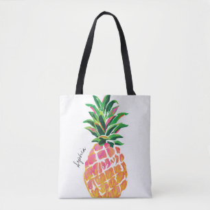 Wasserfarben-Ananas-Personalisierte-Tasche