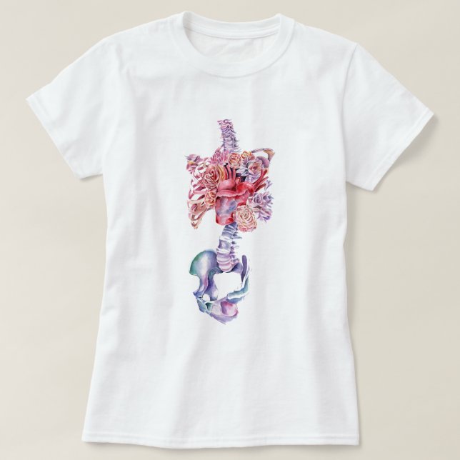 Wasserfarben-Anatomie T-Shirt (Design vorne)