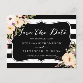 Wasserfarben Anemone Blogs Save the Date Postkarte