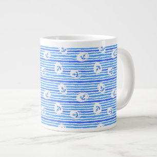 Wasserfarben-Ankermuster 1 Jumbo-Tasse