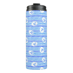 Wasserfarben-Ankermuster 1 Thermosbecher