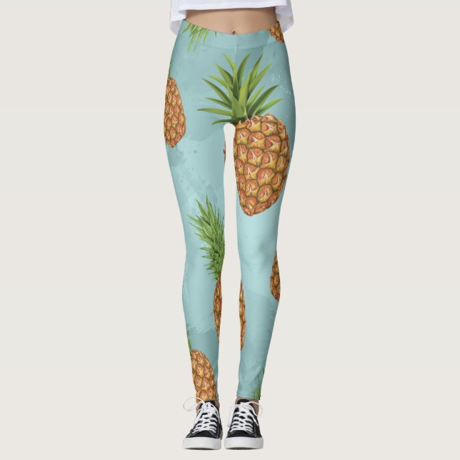 Wasserfarben-Apfelmuster 2 Leggings (Vorderseite)