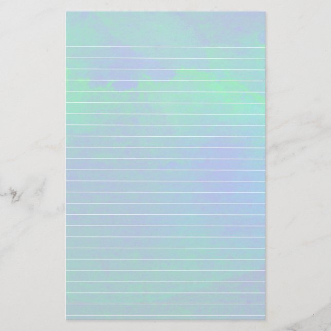 Wasserfarben aus blauem und grünem Papier (Vorderseite)