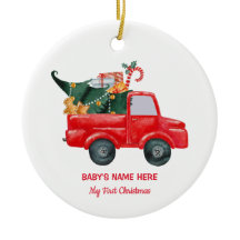 Wasserfarben-Baby-Erste-Weihnachts-Foto