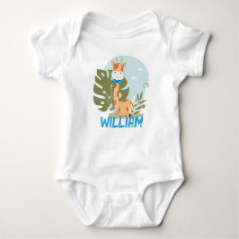 Wasserfarben-Baby Giraffe, Safari-Tiere Baby Strampler