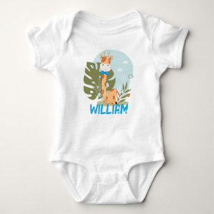 Wasserfarben-Baby Giraffe, Safari-Tiere Baby Strampler