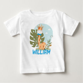 Wasserfarben-Baby Giraffe, Safari-Tiere Baby T-shirt