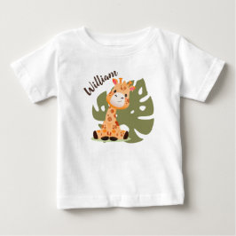 Wasserfarben-Baby Giraffe, Safari-Tiere Baby T-shirt