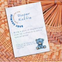 Wasserfarben-Baby-Party für Jungen Windel-Raffle