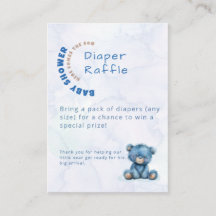Wasserfarben-Baby-Party für Jungen Windel-Raffle