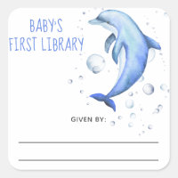 Wasserfarben - Babydusche Buchzeichen