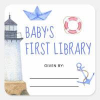 Wasserfarben - Babydusche Buchzeichen