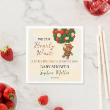 Wasserfarben-Bär-Baby-Shower-Fiesta