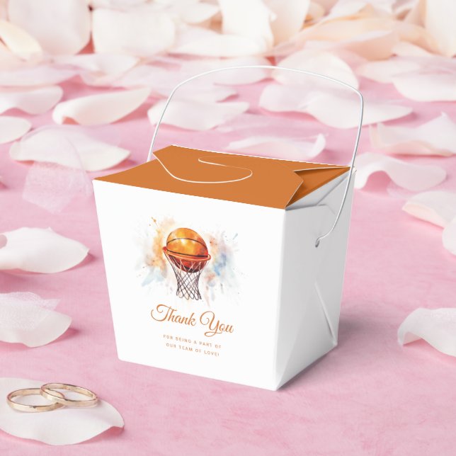 Wasserfarben Basketball Babydusche Geschenkschachtel (Hochzeit)