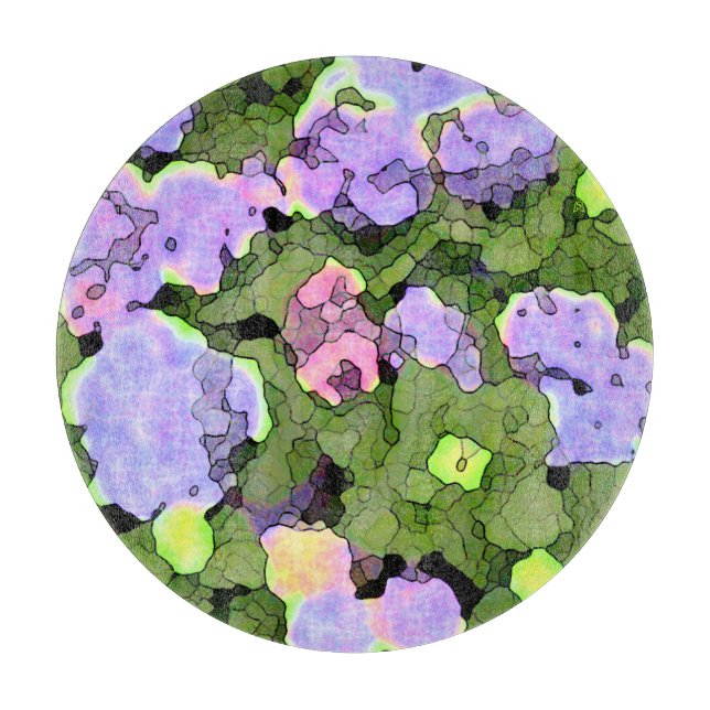 Wasserfarben-Batik-Hydrangeas-Charcuterboard Schneidebrett (Vorderseite)