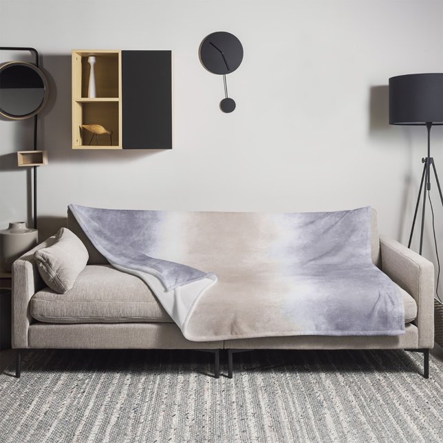 Wasserfarben Beach Waves Modernes Meer/Cooles grau Fleecedecke (Von Creator hochgeladen)