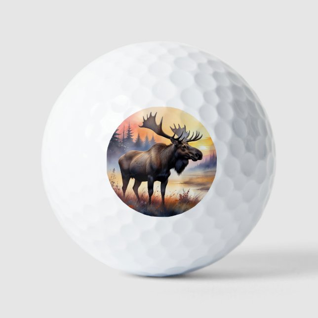 Wasserfarben bei Sonnenaufgang Golfball (Vorderseite)