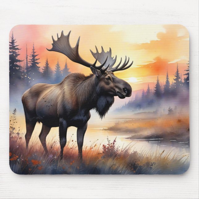 Wasserfarben bei Sonnenaufgang Mousepad (Vorne)