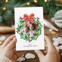 Wasserfarben Berry und Holly Wreath