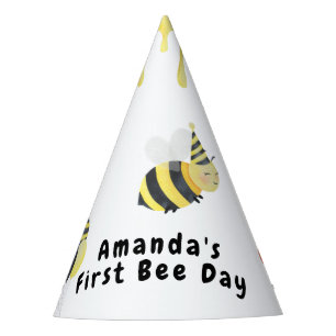 Wasserfarben-Bienentag-Geburtstagsfeier  Partyhütchen